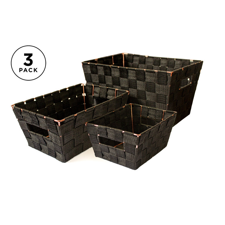 Black Bathroom Storage Baskets Semis Online